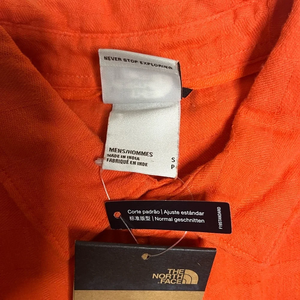 New The North Face Loghill Jacquard Short Sleeve Shirt | Retro Orange S